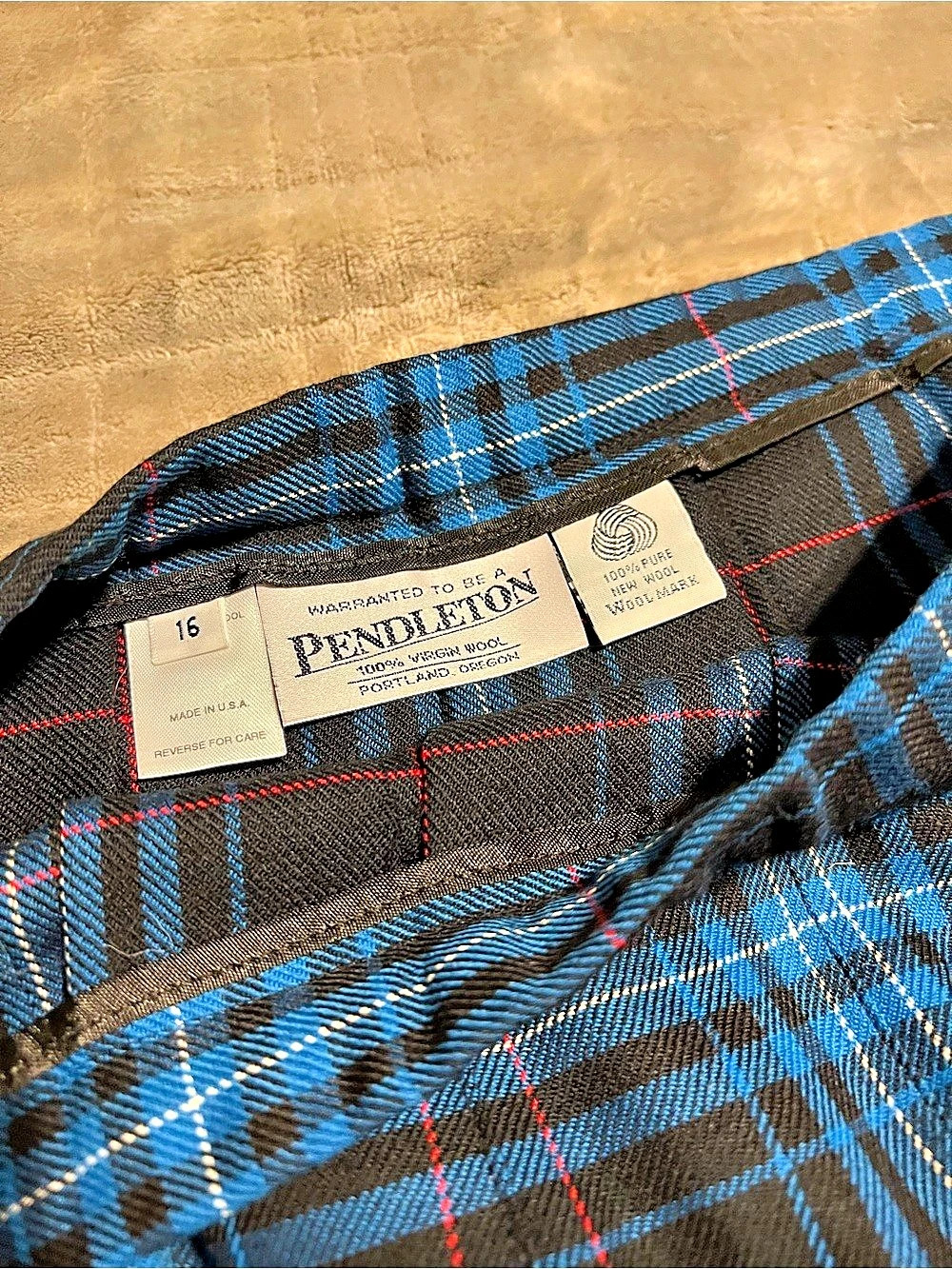 Pendleton Vintage Pendleton Wool Plaid Pleated Midi Skirt Vintage Wool Plaid - Picture 4 of 6